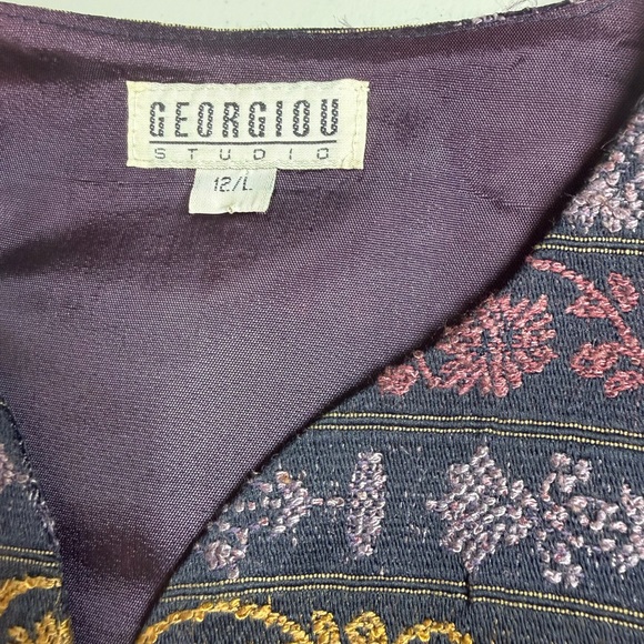 Vintage Georgiou Studio Embellished Boho Indie
Style Vest - Picture 4 of 6